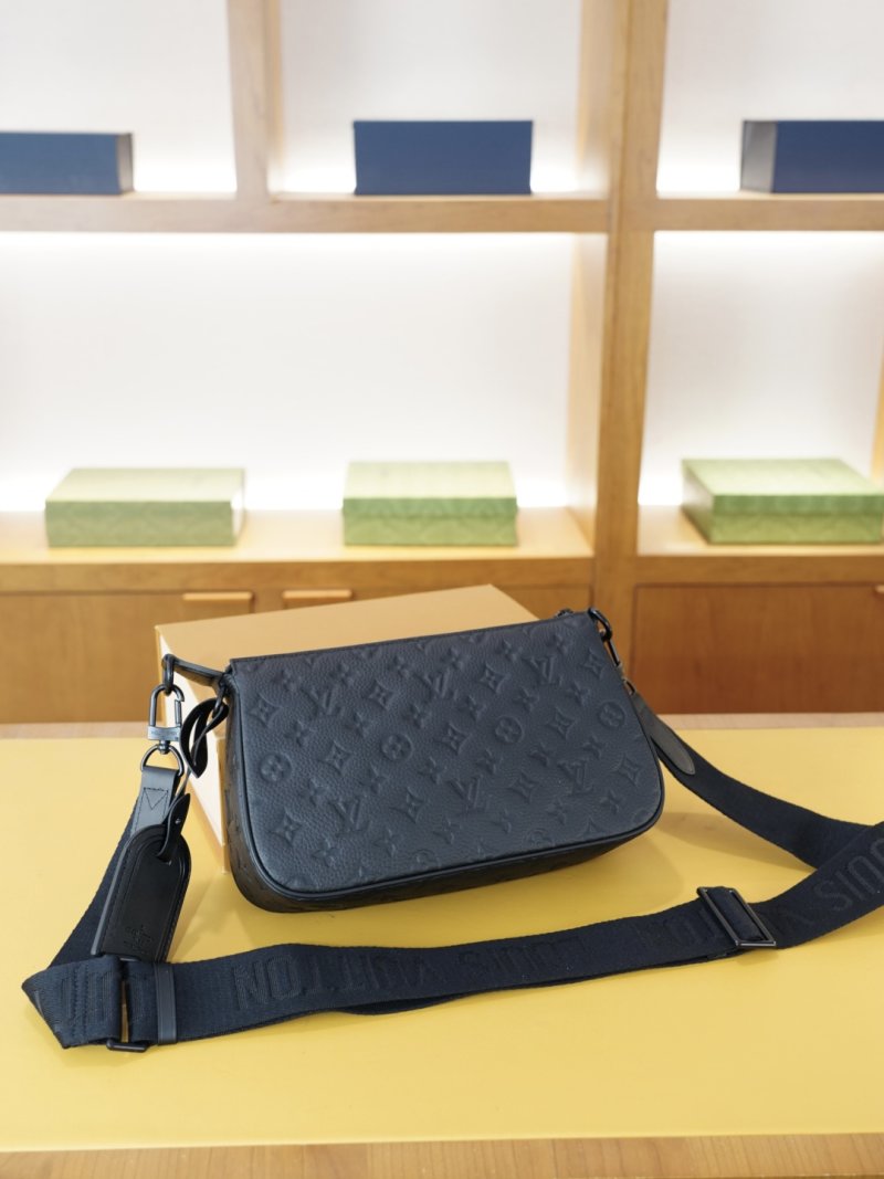 Louis Vuitton Monogram Shoulder Bag Black view