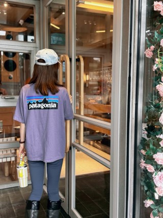 Patagonia Logo T-Shirt Lavender view 2