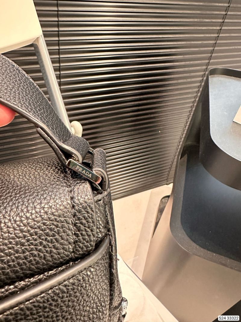 Prada Messenger Bag Grey Leather Replica view