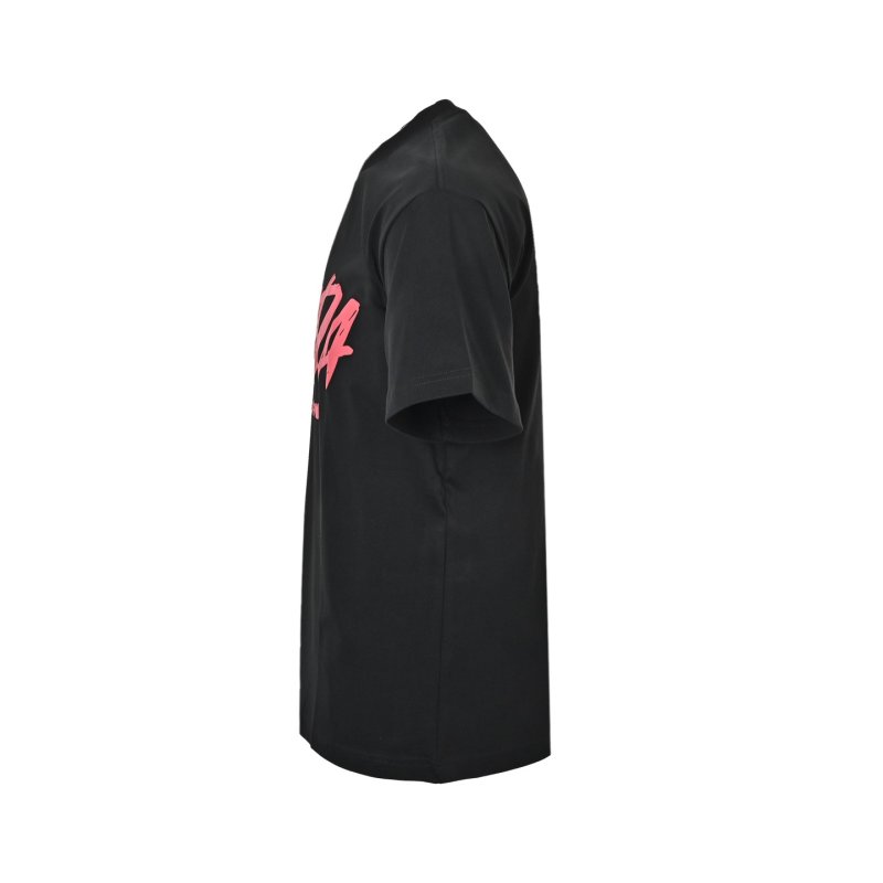Prada Milano Black T-Shirt Red Logo view