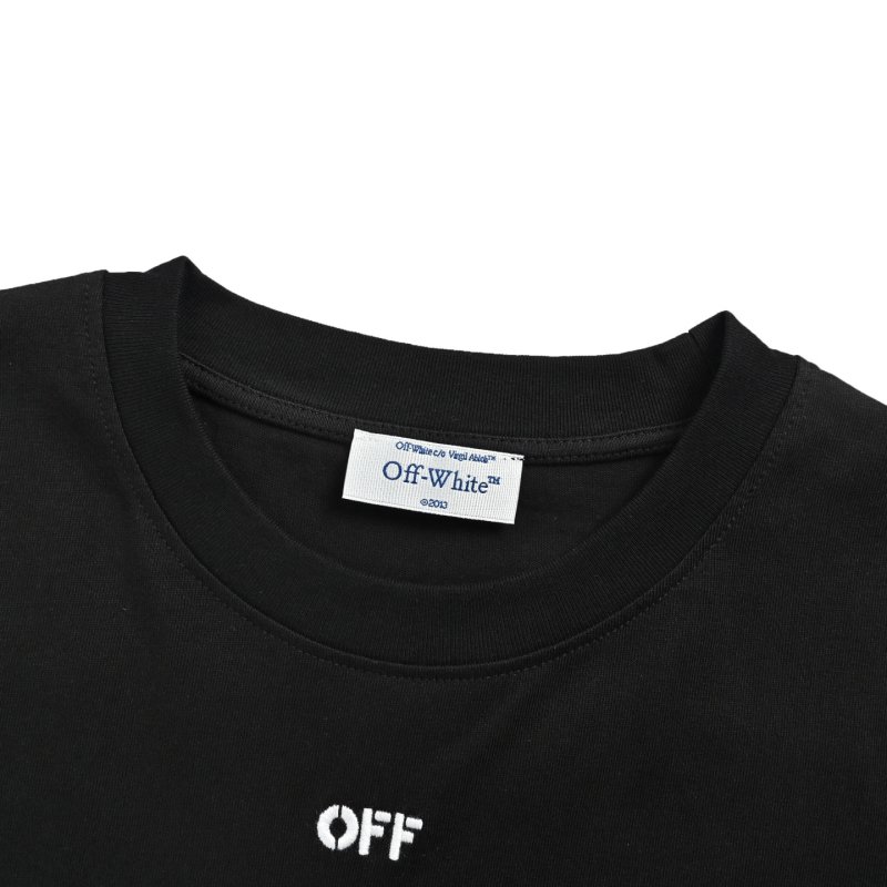 Black Oversized T-Shirt with Textured Arrow Back Print view