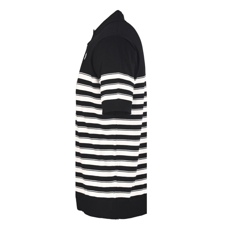 Polo Ralph Lauren Black White Striped Polo Shirt view
