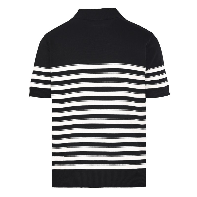 Polo Ralph Lauren Black White Striped Polo Shirt view