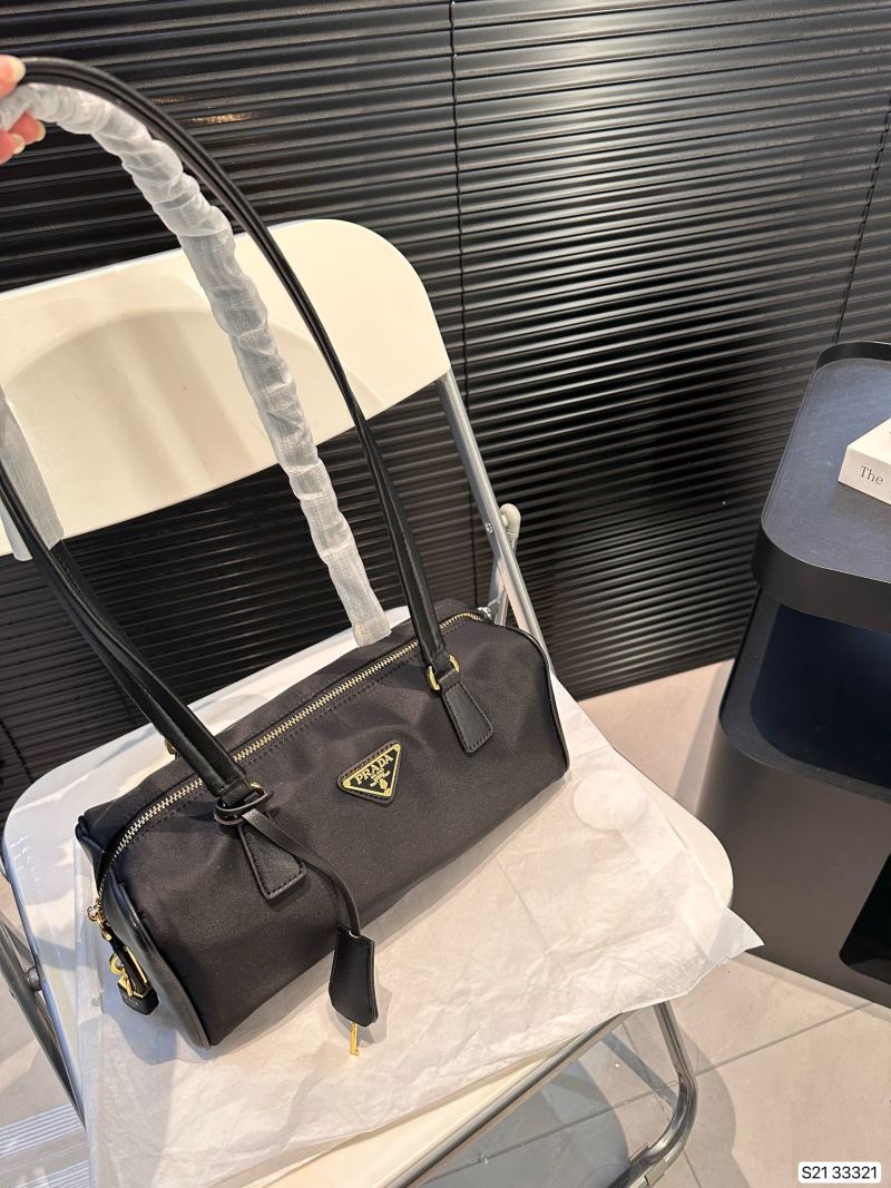 Prada Black Nylon Bowling Bag view