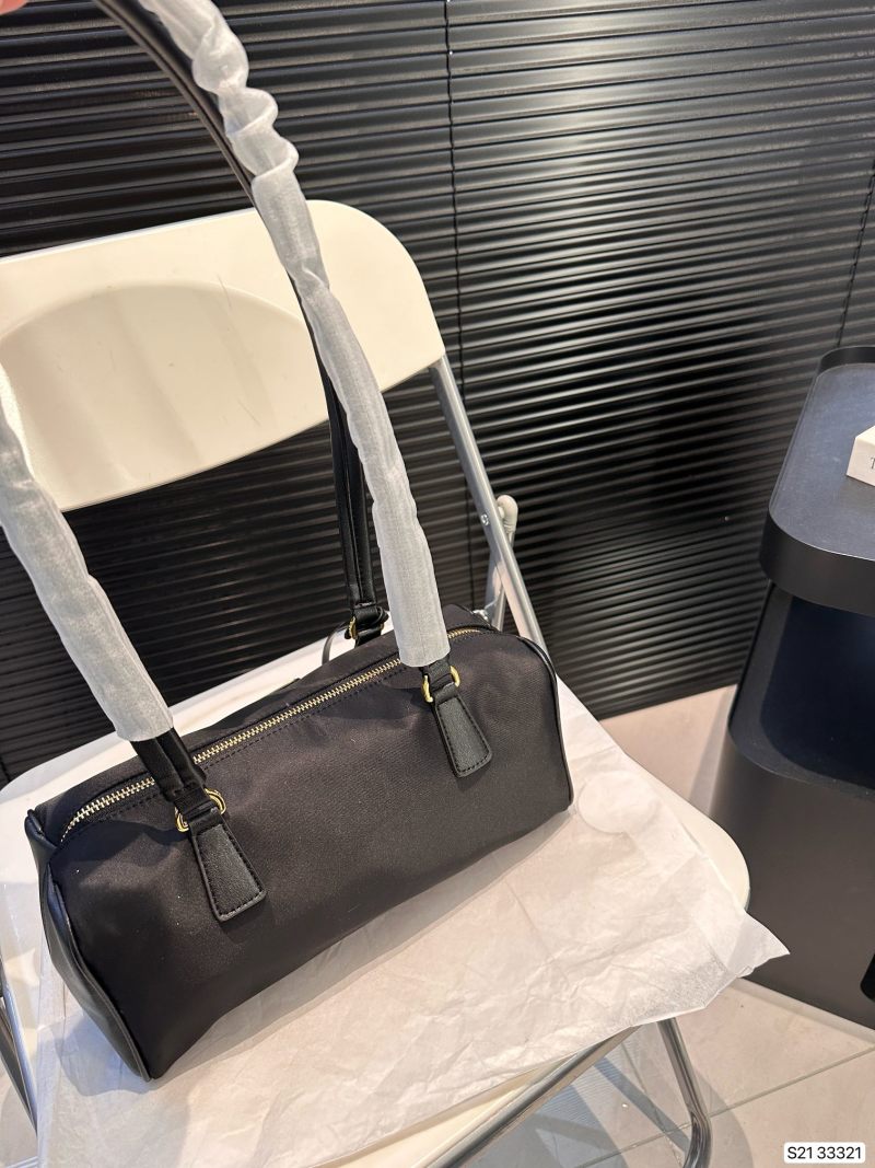 Prada Black Nylon Bowling Bag view