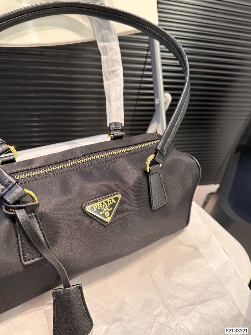 Prada Black Nylon Bowling Bag view