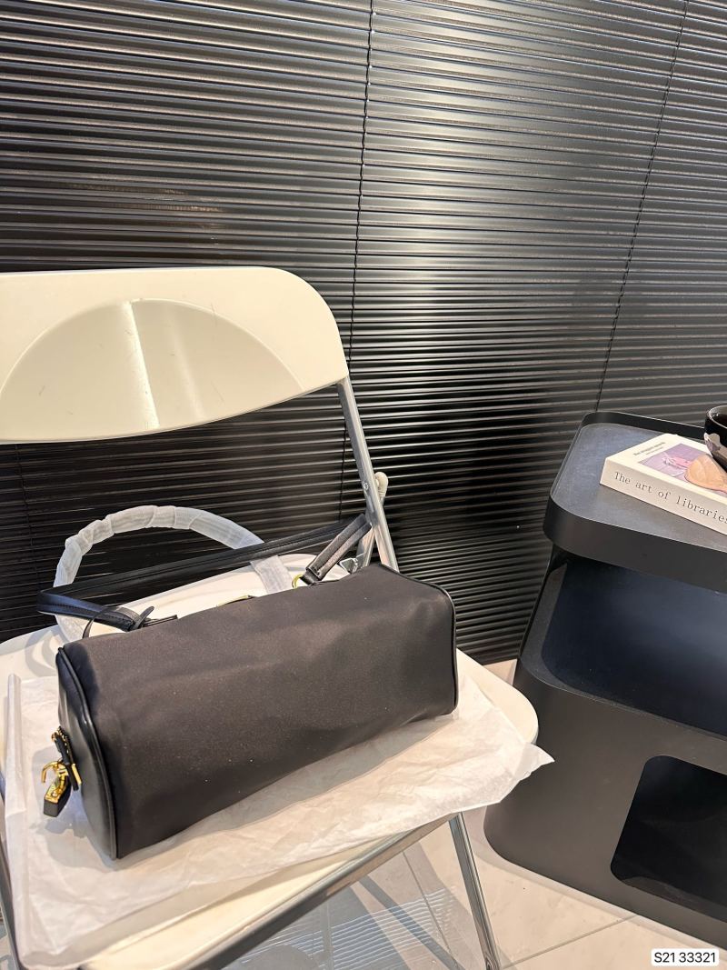 Prada Black Nylon Bowling Bag view