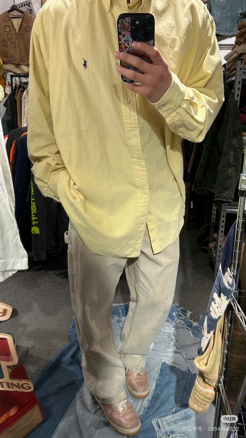 Ralph Lauren Pale Yellow Oxford Button-Up Shirt