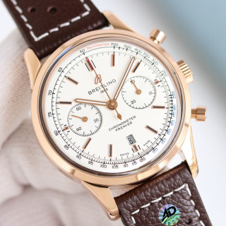 Breitling Navitimer Chronograph 42mm White Dial Rose Gold view 3