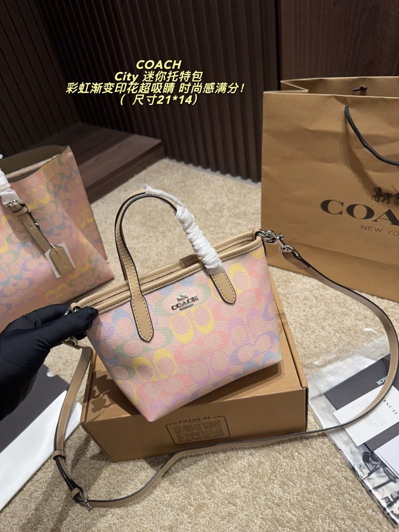 Coach City Mini Tote Rainbow Gradient Print Bag view