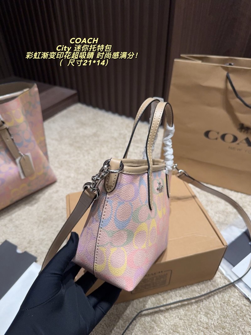 Coach City Mini Tote Rainbow Gradient Print Bag view