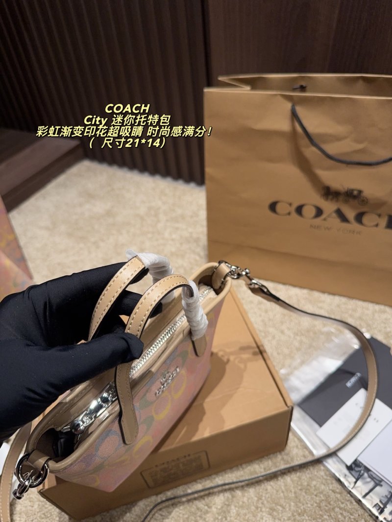 Coach City Mini Tote Rainbow Gradient Print Bag view