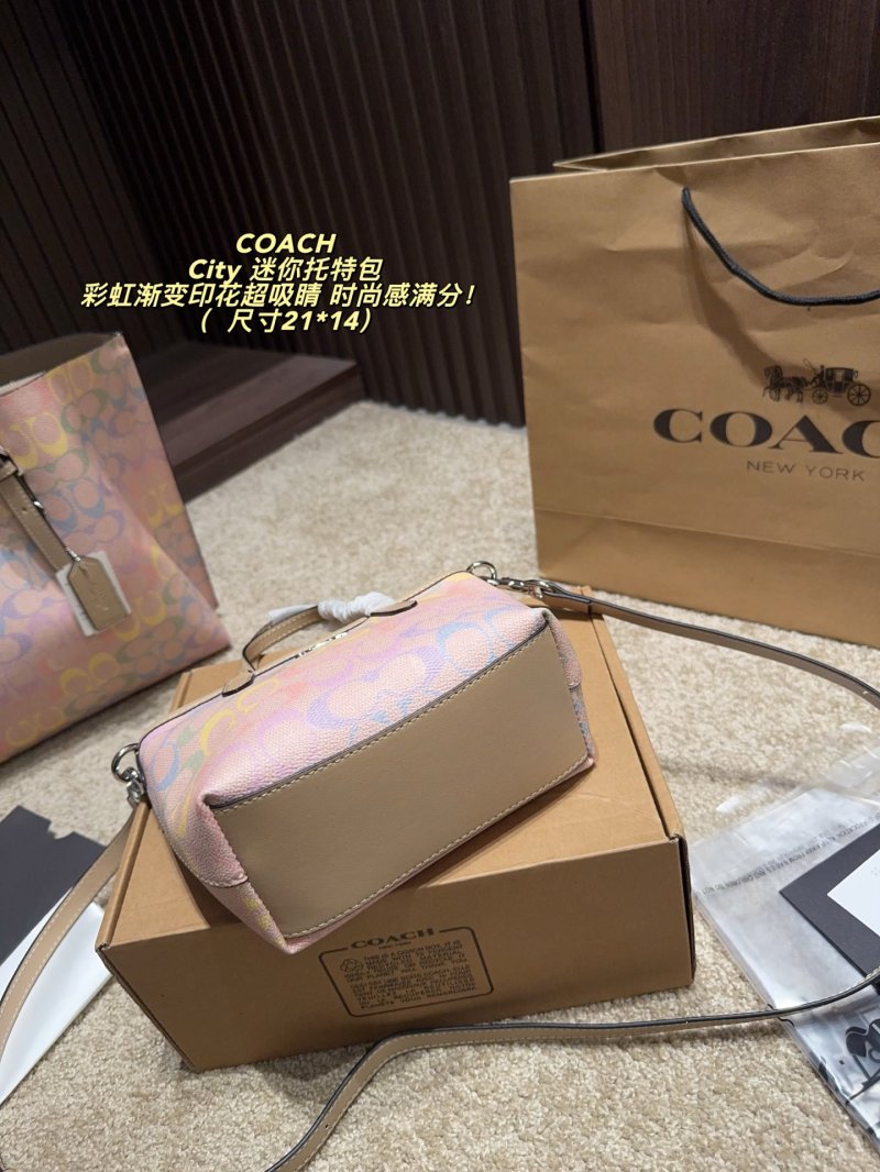 Coach City Mini Tote Rainbow Gradient Print Bag view