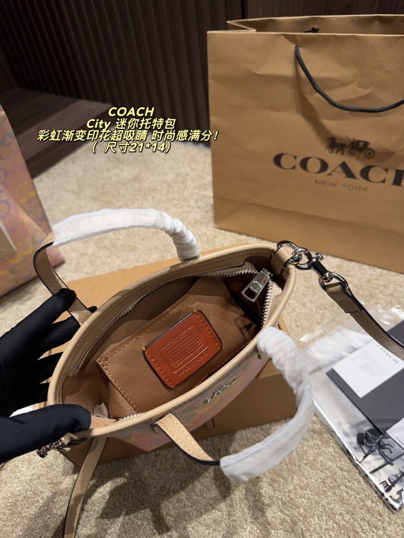 Coach City Mini Tote Rainbow Gradient Print Bag view