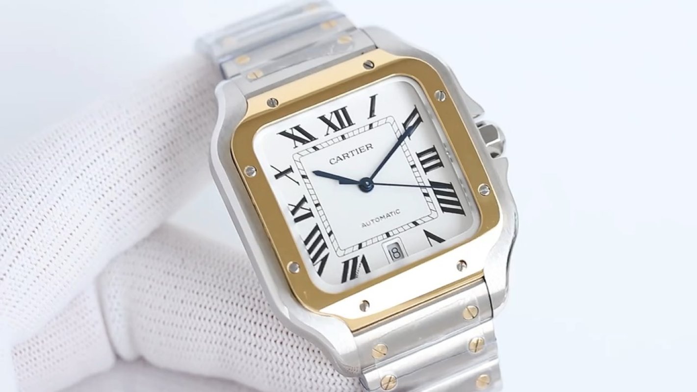 Cartier Santos Two-Tone Stainless Steel Automatic Watch