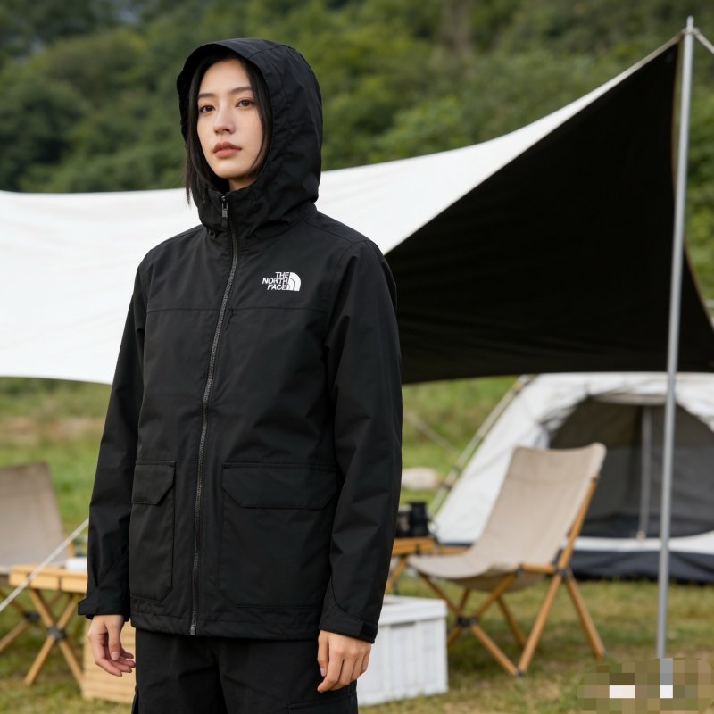 The North Face Black Lightweight Windbreaker Jacket view