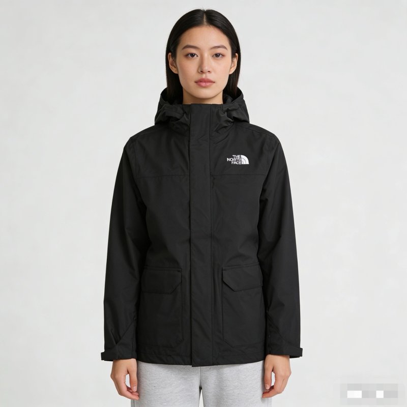 The North Face Black Lightweight Windbreaker Jacket view