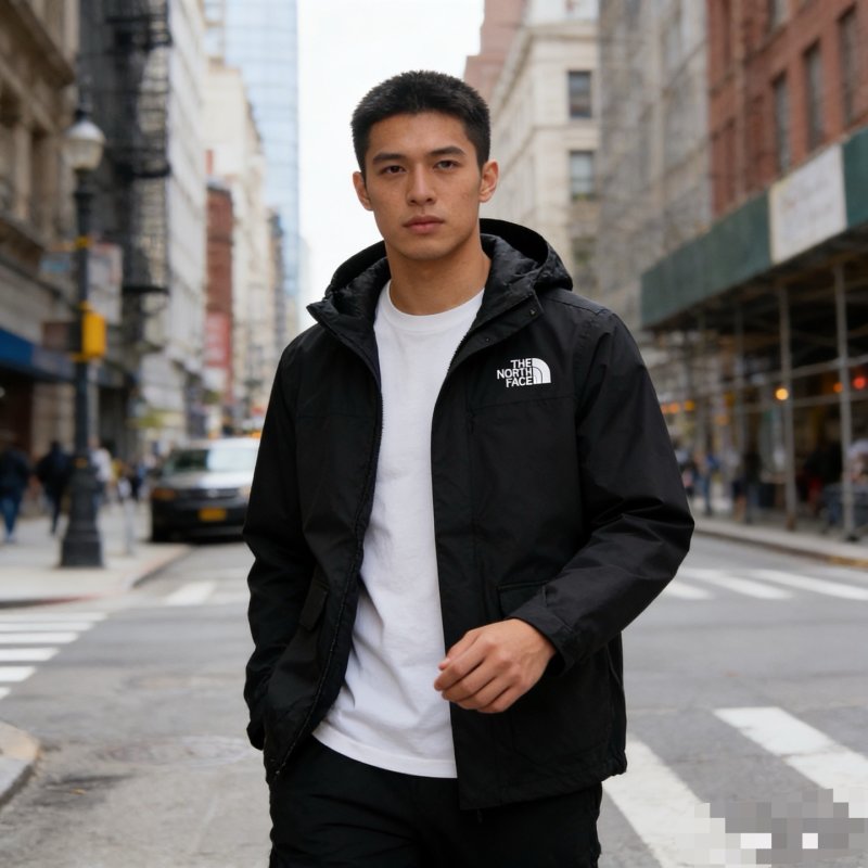 The North Face Black Lightweight Windbreaker Jacket view