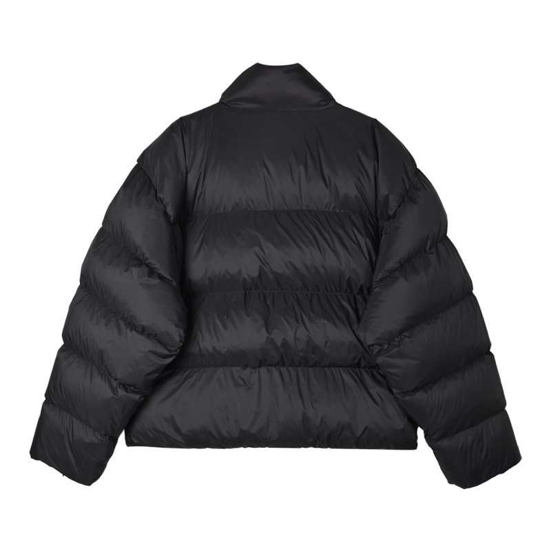 Balenciaga Embroidered Logo Puffer Down Jacket Black view