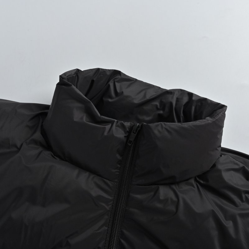 Balenciaga Embroidered Logo Puffer Down Jacket Black view