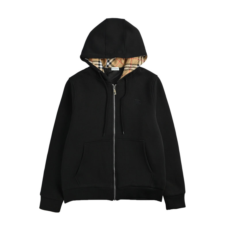 Black & Yellow Plaid Reversible Hooded Jacket view