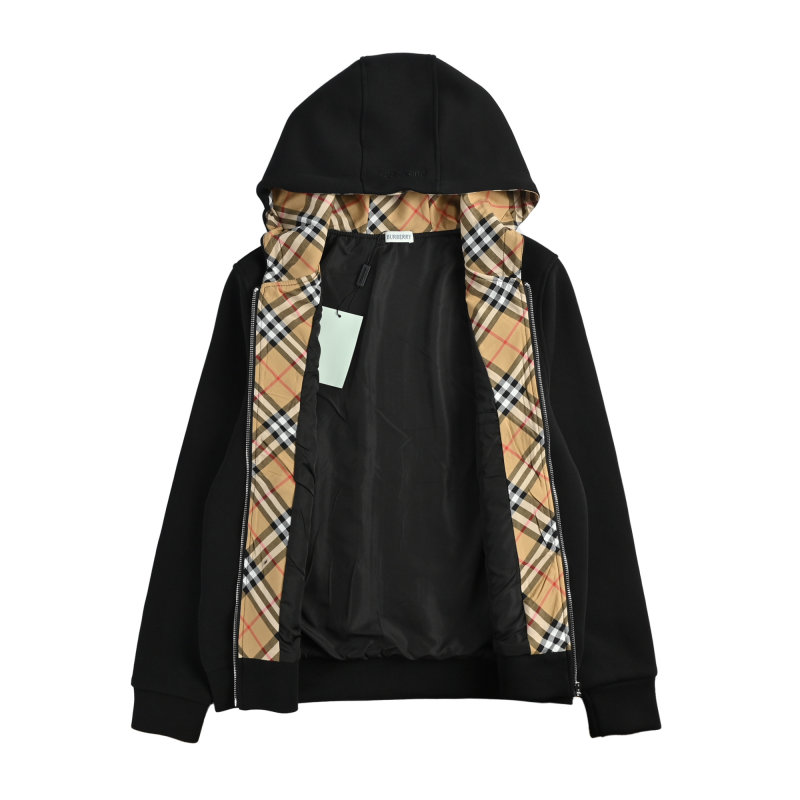 Black & Yellow Plaid Reversible Hooded Jacket view