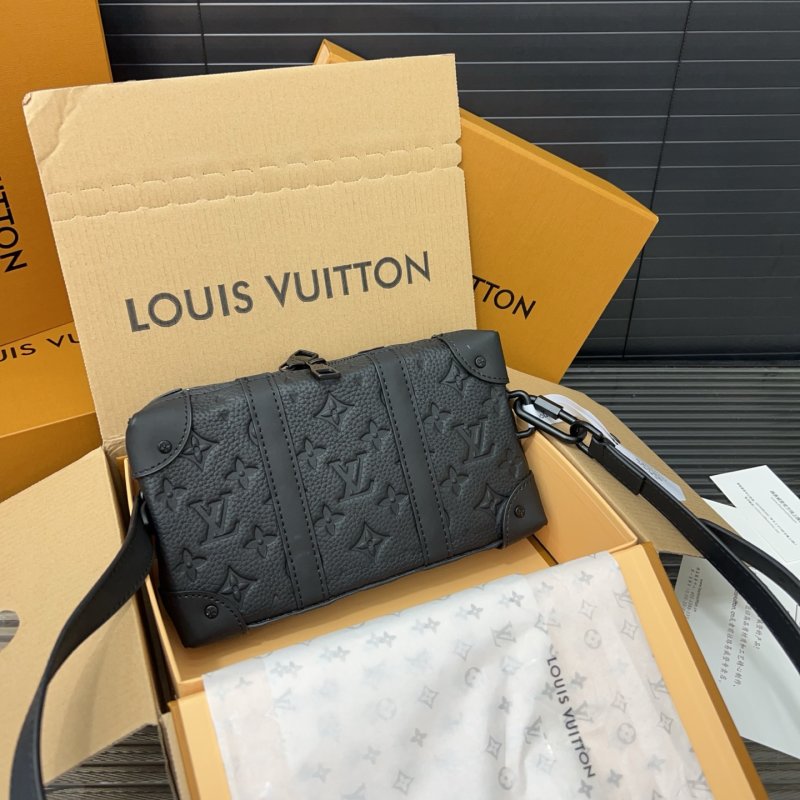 Louis Vuitton Soft Trunk Monogram Crossbody Bag Black