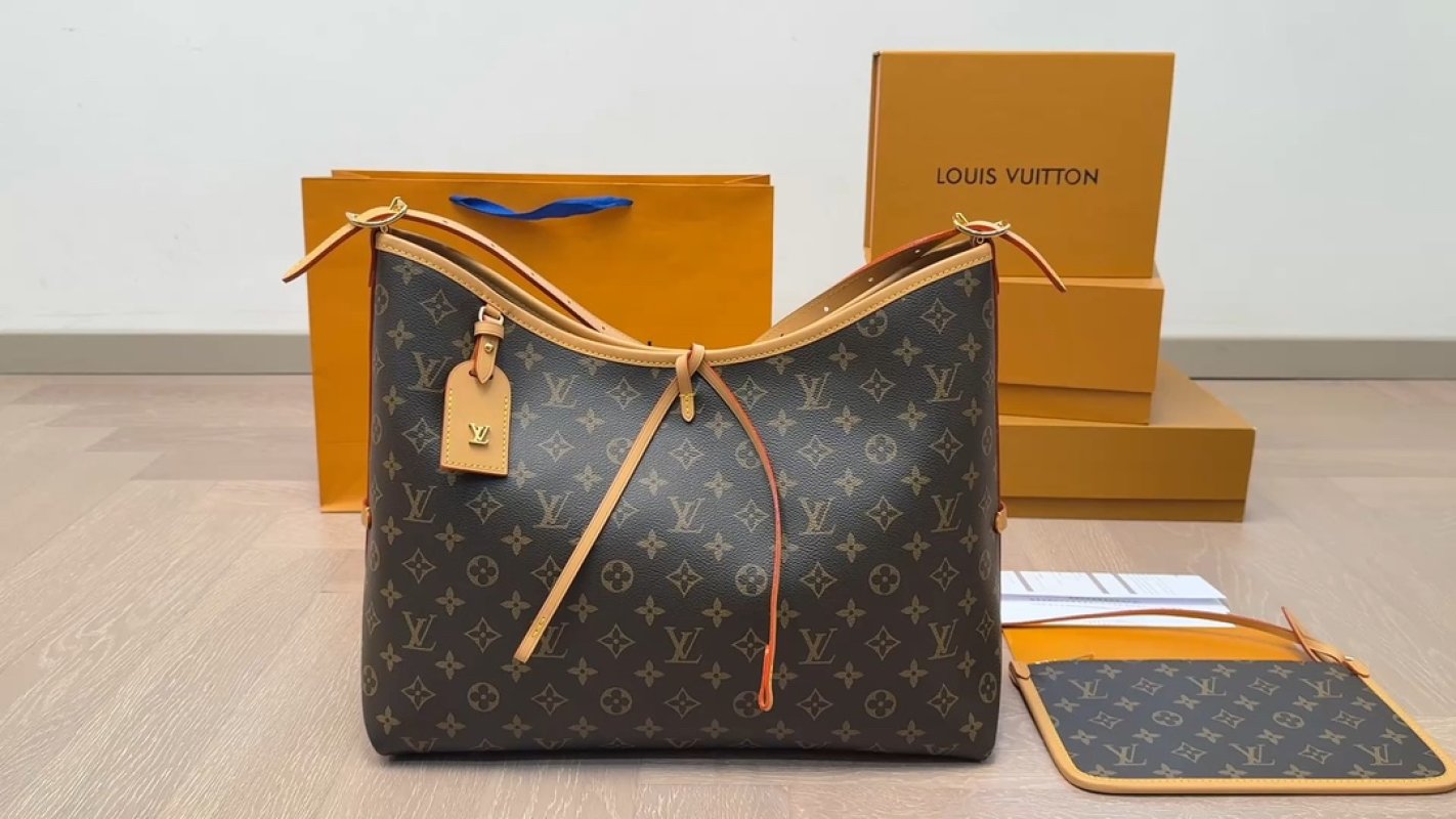 Louis Vuitton Monogram Canvas Shoulder Bag Brown