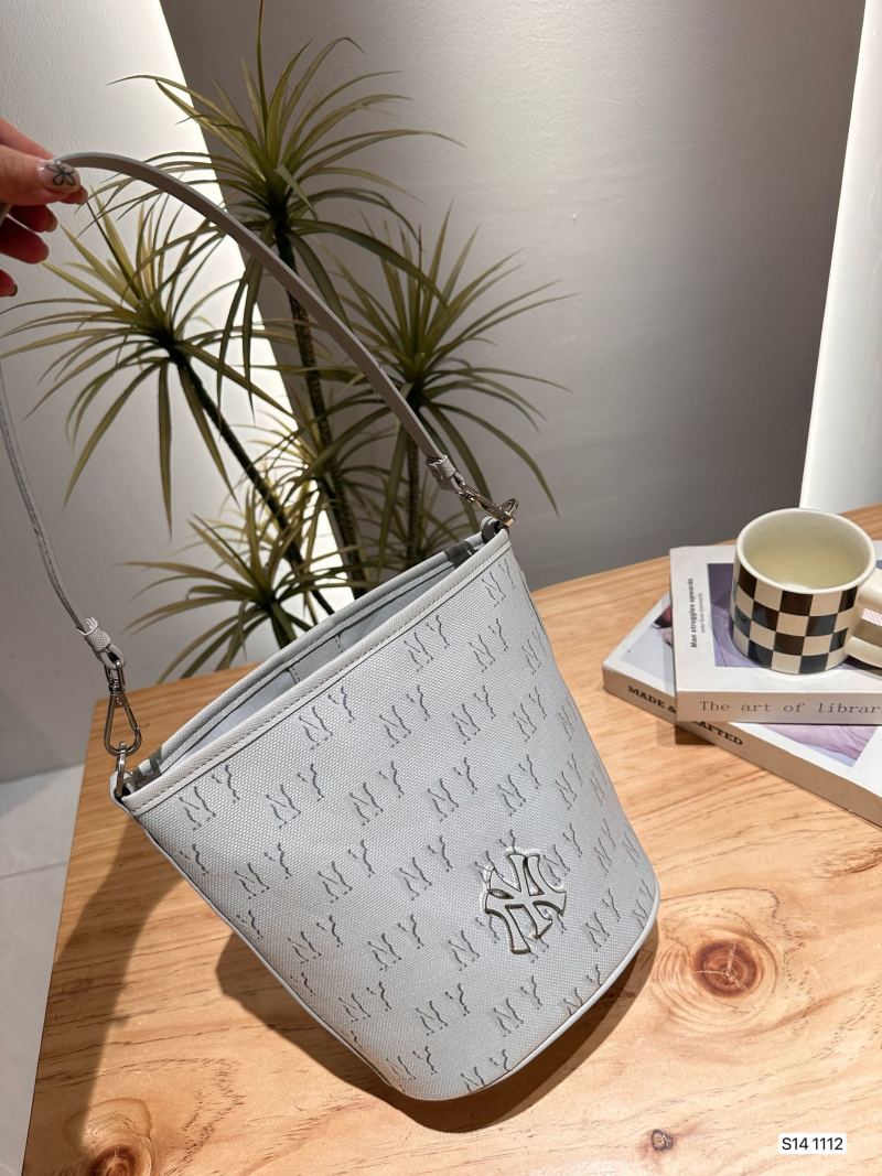 MLB Cream Monogram Bucket Shoulder Bag view