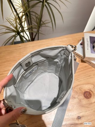 MLB Cream Monogram Bucket Shoulder Bag view 8