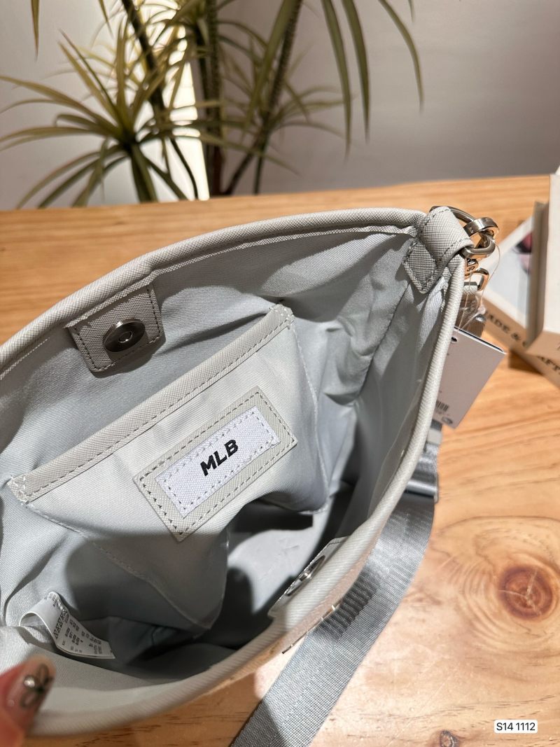 MLB Cream Monogram Bucket Shoulder Bag view