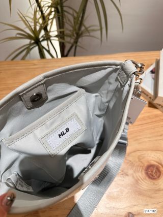 MLB Cream Monogram Bucket Shoulder Bag view 9