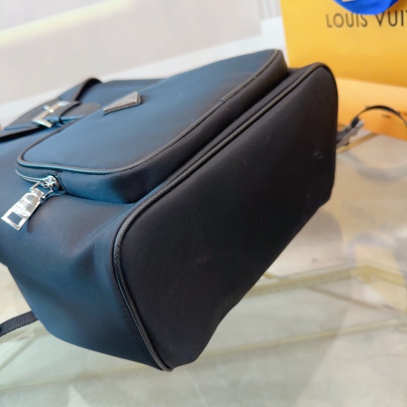 Prada Black Nylon Backpack with Triangle Logo view