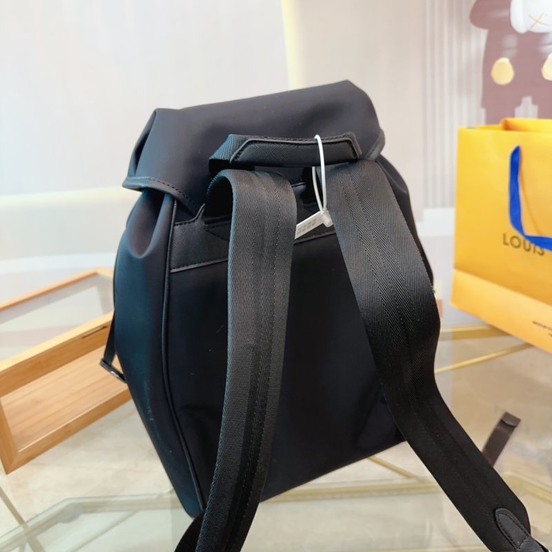 Prada Black Nylon Backpack with Triangle Logo view