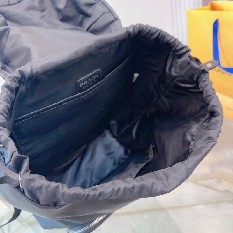Prada Black Nylon Backpack with Triangle Logo view