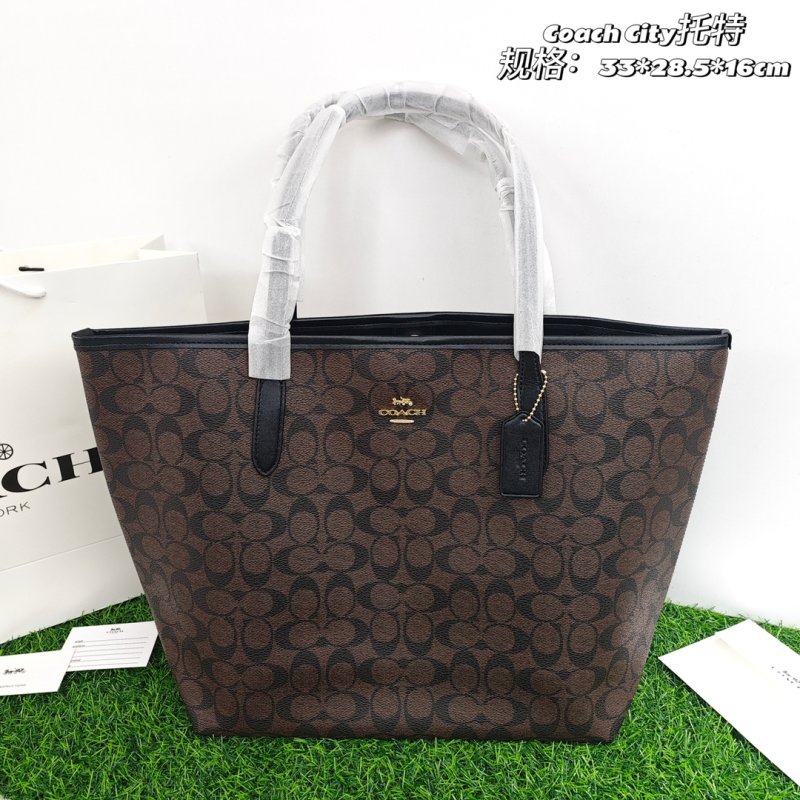 Coach City Tote Bag Brown Monogram view