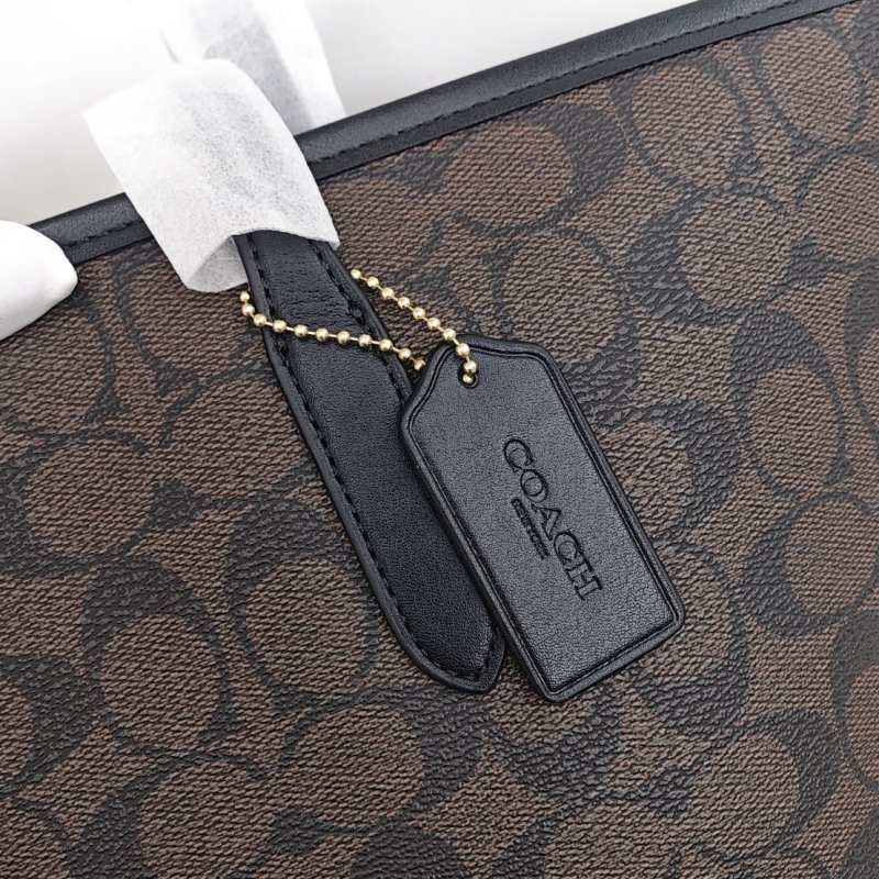 Coach City Tote Bag Brown Monogram view