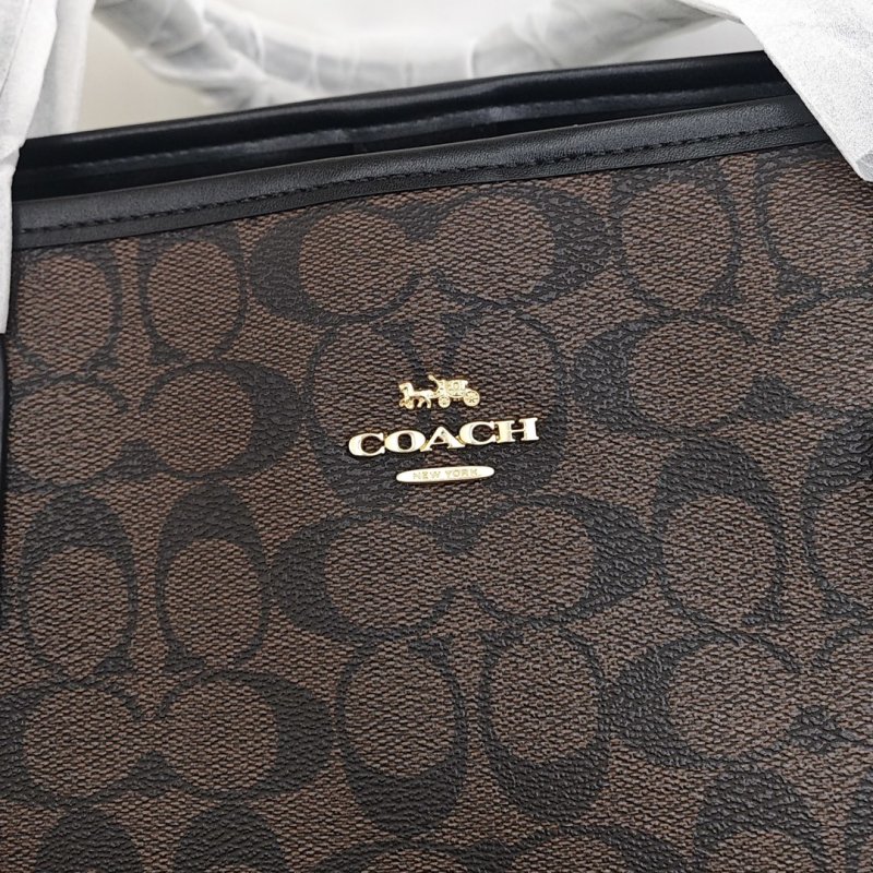 Coach City Tote Bag Brown Monogram view