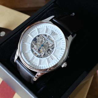 Emporio Armani AR1946 Silver Skeleton Automatic Watch view 2