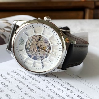 Emporio Armani AR1946 Silver Skeleton Automatic Watch view 7