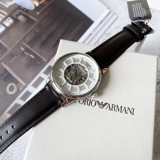 Emporio Armani AR1946 Silver Skeleton Automatic Watch view 9