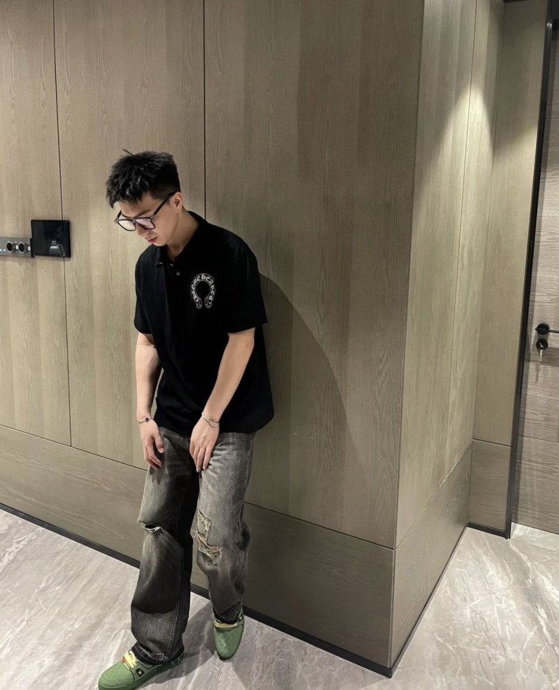 Chrome Hearts Black Horseshoe Logo Polo Shirt view