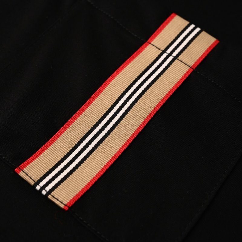 Thom Browne Black Pocket T-Shirt with Signature Stripe view
