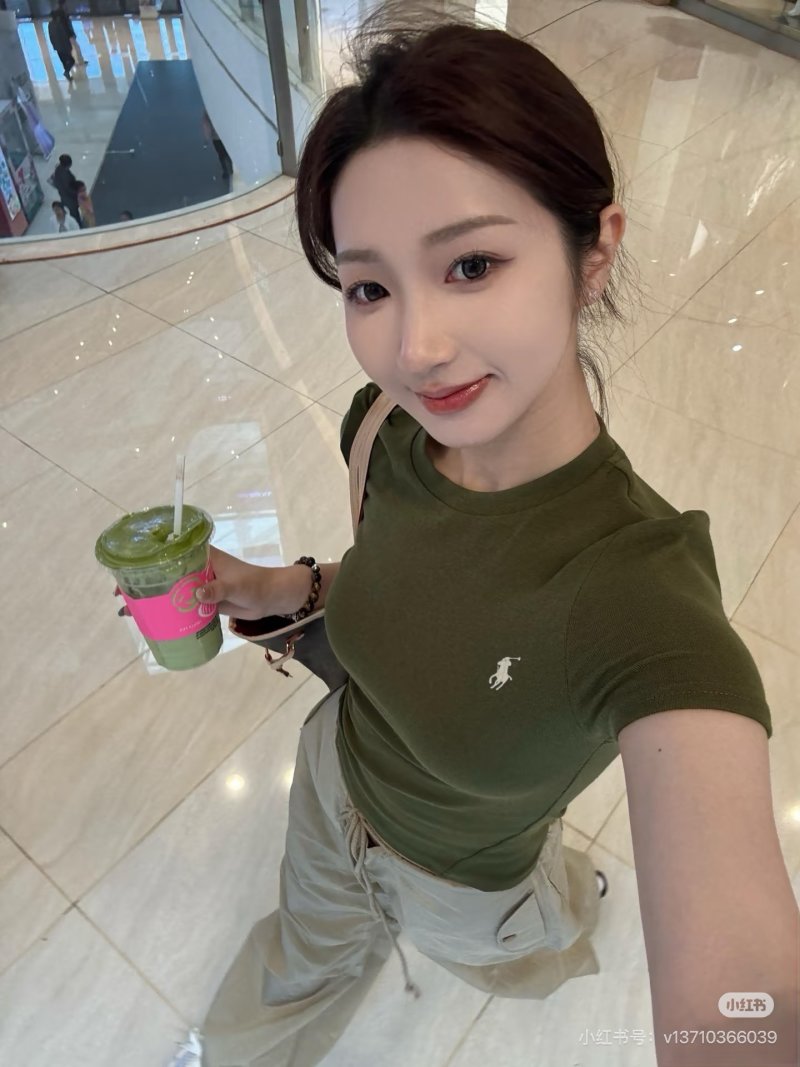 Nike Essential Olive Green Crewneck T-Shirt view