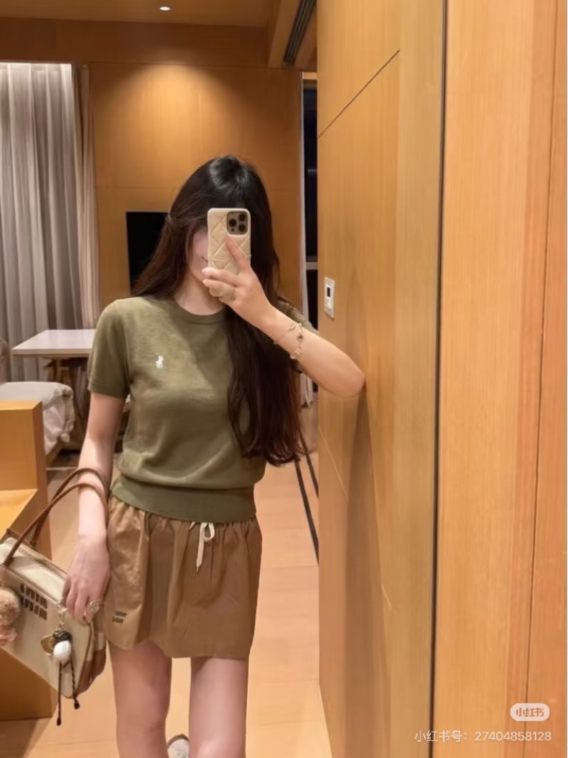Ralph Lauren Pony Embroidered Knit T-Shirt - Sage Green view