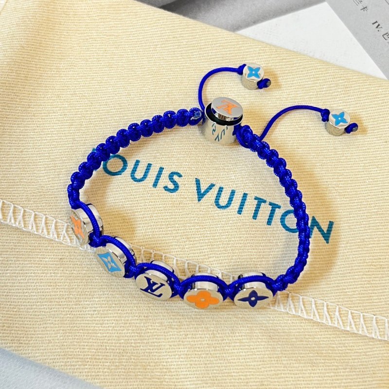 Louis Vuitton Monogram Colors Woven Bracelet - Blue