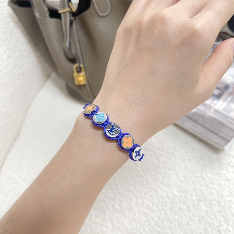 Louis Vuitton Monogram Colors Woven Bracelet - Blue view