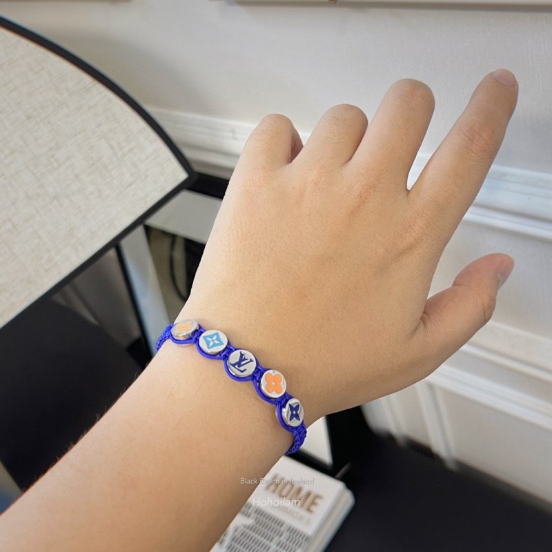 Louis Vuitton Monogram Colors Woven Bracelet - Blue view