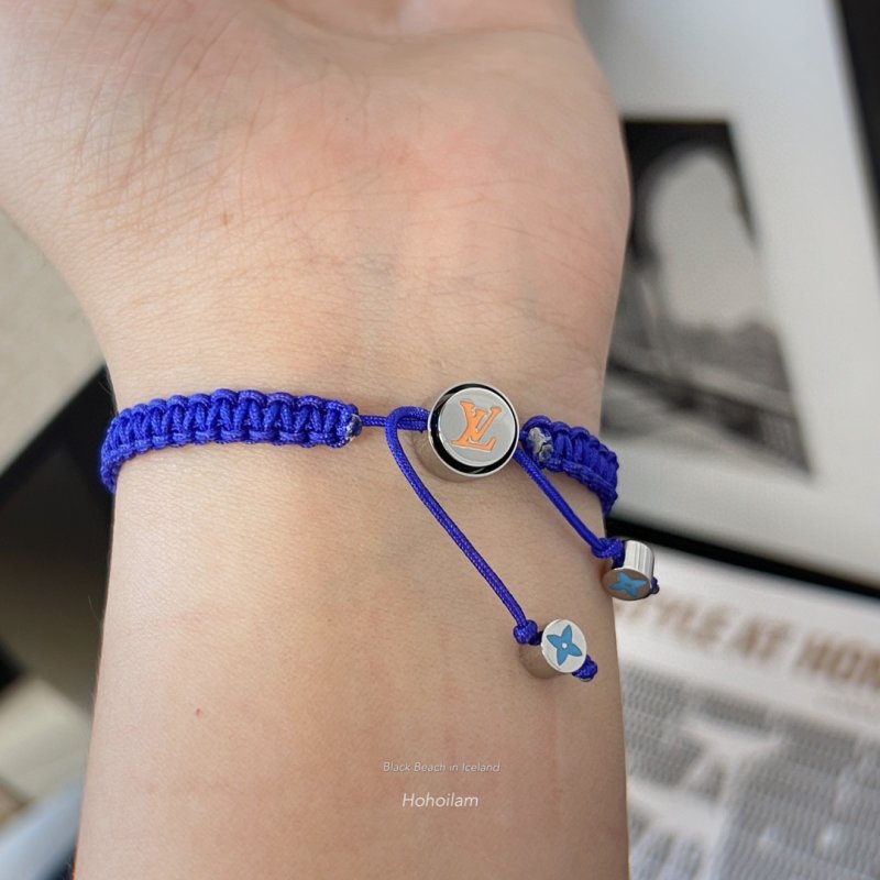 Louis Vuitton Monogram Colors Woven Bracelet - Blue view