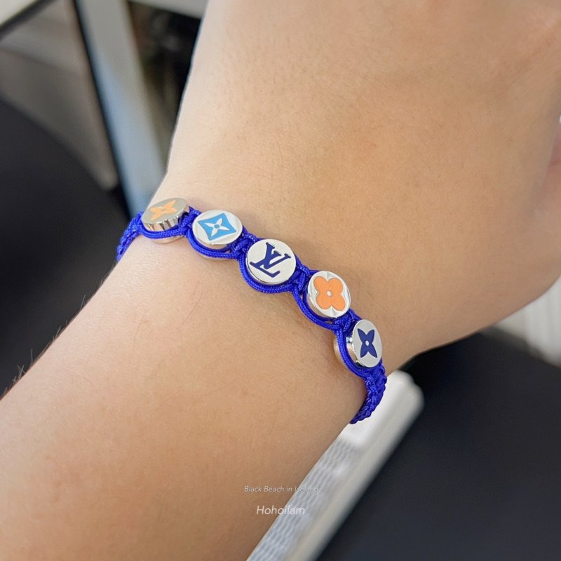 Louis Vuitton Monogram Colors Woven Bracelet - Blue view